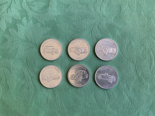 Shell historic cars coins - cars, x
