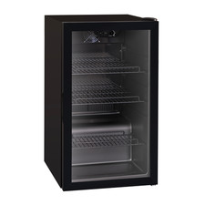 SIA 110L Glass Door Drinks Fridge, Black