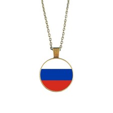 Russia Flag Necklace •