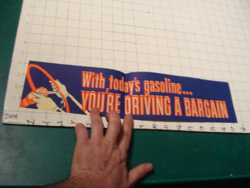 1950 bumper sticker - sticker:, with