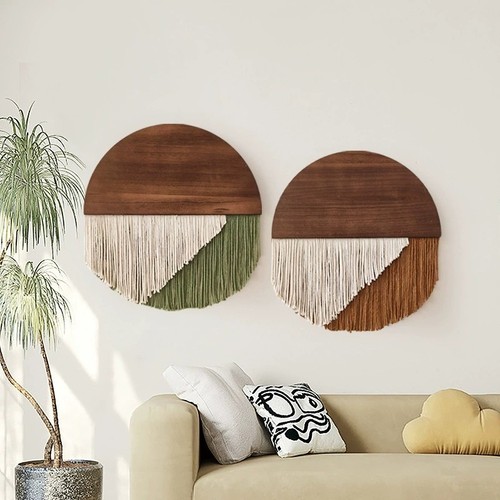 Mini half round macrame - half,