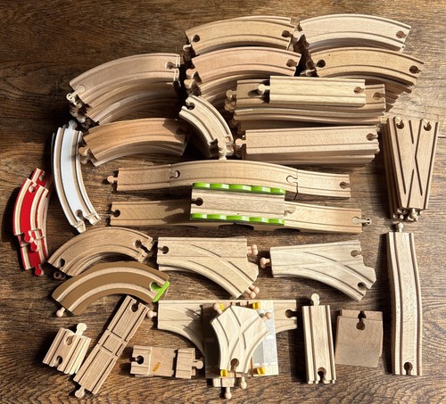 Wooden train track - train,