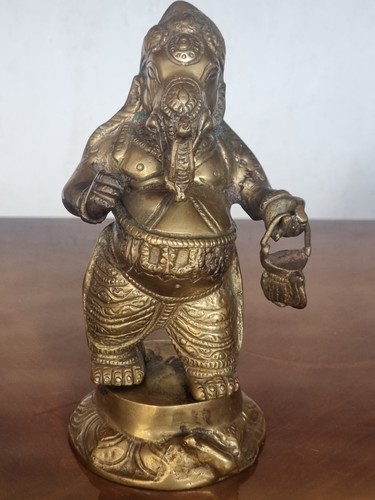 Vintage solid brass - solid, ganesha