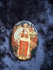 Fine Russian Lacquer Brooch