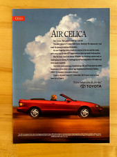 1990 Vintage Print Ad Toyota Celica GT Convertible 8"x11"