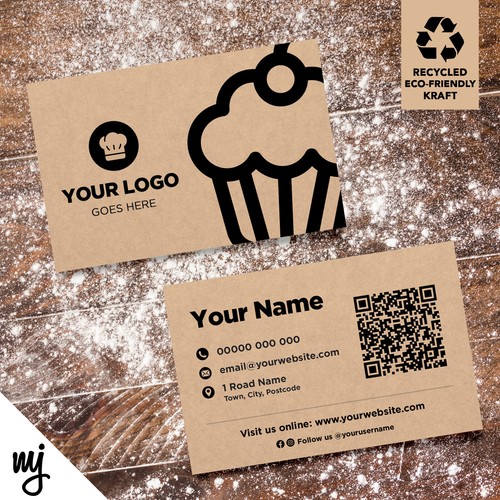 Kraft business cards eco - kraft,