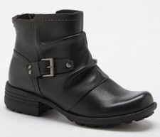 New Womens Earth Origins Phoenix Buckle Side Boots Black RRP£70