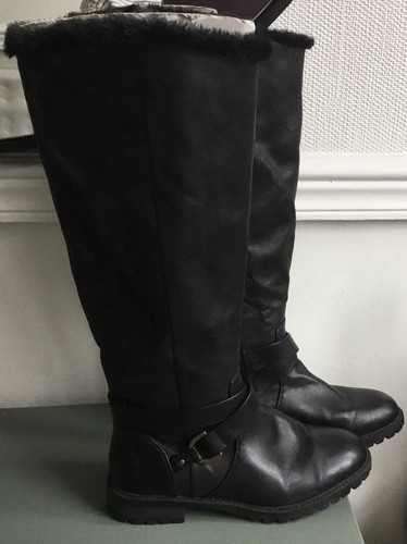 Ladies size black calf boots - ladies, 5