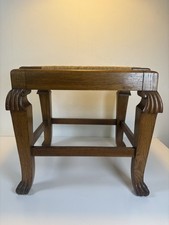 Antique Rush Woven Footstool