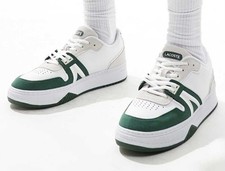 Lacoste shoes Men's trainers White and Green UK9 RRP £110
