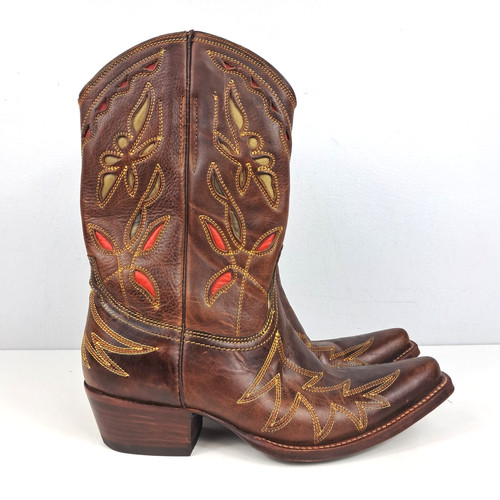 Loblan brown leather western - loblan,