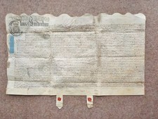 1728 Coton in the Elms Derbyshire Georgian Vellum Deed Document Indenture