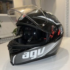AGV K5 S E2205 Multi-Tempest Motorcycle Helmet - Black/Silver, ML-58