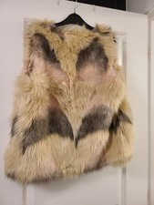 New look faux fur gilet, rose