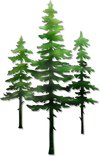Metal wall art pine - wall,