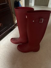 Hunter red wellies size 6