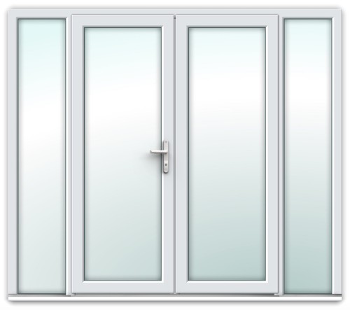 White upvc french doors in - upvc,