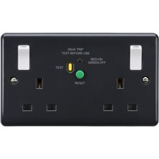 13A Double Gang RCD Switched