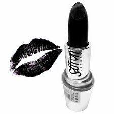 Saffron Black Lipstick Goth Punk Emo Vampire Halloween Makeup No 19 Lip Colour