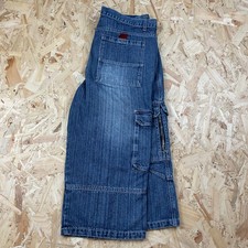 Vintage 2000s Flag Blue 3/4 Length Hip Hop Shorts Baggy Jorts Y2K Long W38