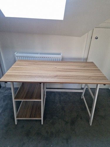 Computer desk with shelf - computer,