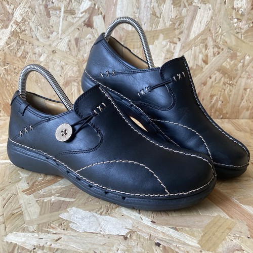 Clarks loop black leather - loop,