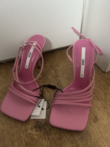 Zara pink square - zara, heels