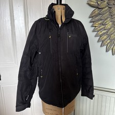 Regatta Black Waterproof Coat With Concealed Hood Size M Great Condition