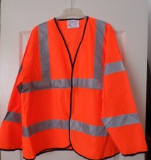 Hi-Viz Orange Jacket - Lightweight Polyester - Size XL New.