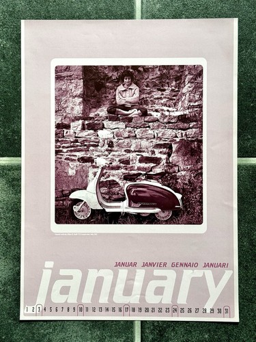 Vintage lambretta calendar - vintage,