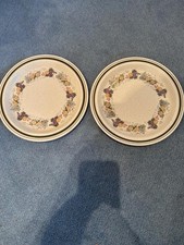 Royal Doulton Harvest Garland Lambethware Small Dinner Plates x 2 Very Good Cond