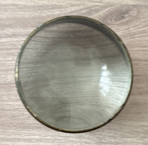 Brass framed glass magnifying - glass,