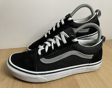 VANS OLD SKOOL BLACK/GREY LOW SUEDE CANVAS UNISEX SHOES UK 5.5