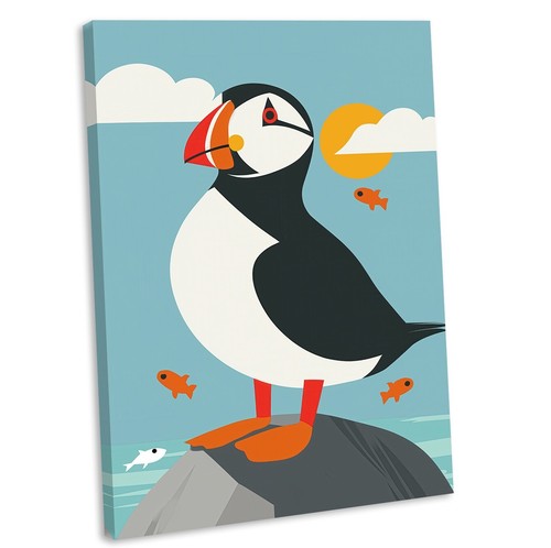 Puffin canvas wall - art, print
