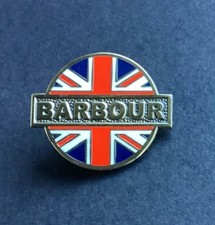 Barbour Union Jack Flag Limited Edition Pin Badge Metal Enamel Lapel Jackets