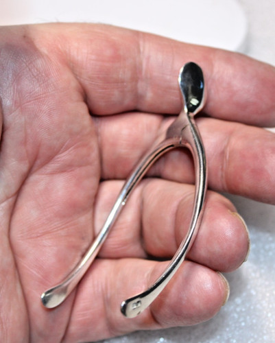 Awesome silver wishbone tongs - silver,