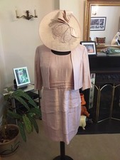 Minuet Petite UK 16  Dusky Pink Mother of the Bride outfit with John Charles hat