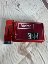 Vivitar DVR 865HD Camcorder Digital Camera, Red, VGC. With USB Lead No Charger