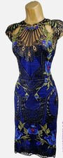 Stunning Karen Millen Guipure Lace Embroidered Dress Size uk 12