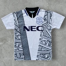 Everton Retro Away Shirt 1994/95 Score Draw NEC Sponsor Vintage Football Top