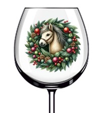 12x Colourful Christmas Horse
