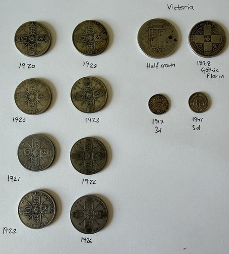 British silver coin lot 112 - silver, 112.3g