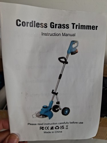 Gcj 08a cordless grass trimmer - gcj-08a,