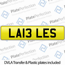 LA13 LES LABELS PRINT PRINTER CHERISHED PRIVATE NUMBER PLATE DVLA REGISTRATION