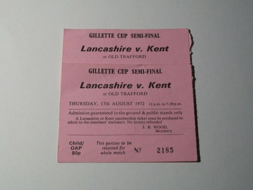 Gillette cup 1972 - x,
