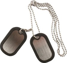 2 x STAINLESS STEEL dog tags 