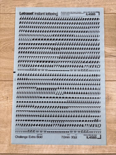 Letraset rub transfer - letraset,