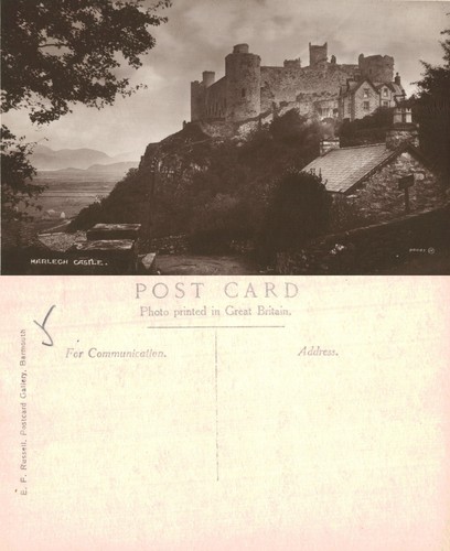 Vintage postcard harlech - vintage,