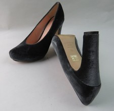 Jigsaw Women's Grey Velvet Heeled Court Shoes EU 38