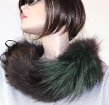 Fur Scarf Fox Boa Loop Fur Collar Neck Warmer Coat Trim Jacket Multicolored